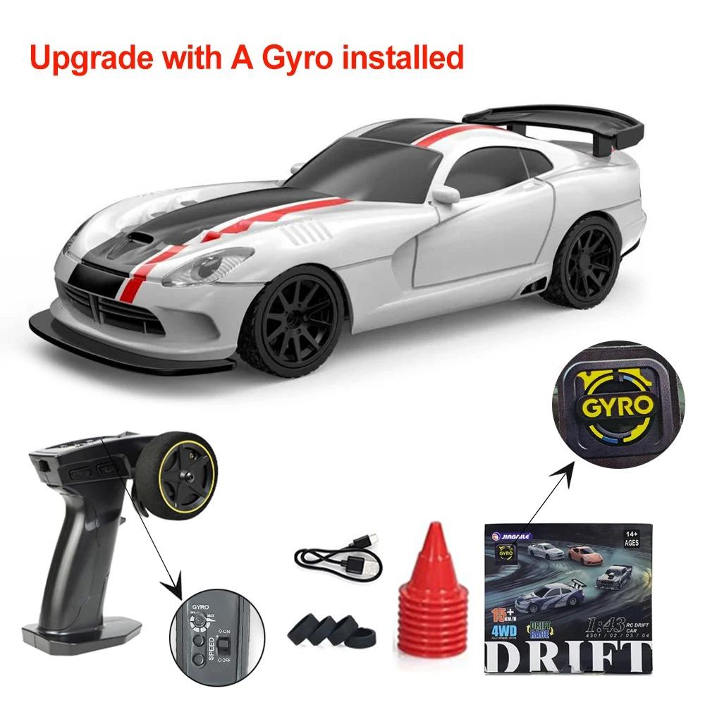 Αναβαθμισμένο Γυροσκόπιο 1/43 RC Αυτοκίνητο Drift Αγώνων RTR 4WD Υψηλής Ταχύτητας Ραδιοελεγχόμενο Μοντέλο 2.4G Όχημα Αγώνα Drift Μίνι Δώρα