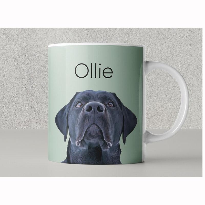 Custom Pet Photo Ceramics Mug Personalized Drinkware Pet Portrait Name Text Memorial Coffee Cup Gift for Pet Lovers