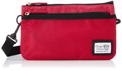 Twilight Avenue Double-Layered Shoulder Bag with Plenty of Pockets, Simple Design for Outings, Bag-in-Bag, 2212-9N26, Red