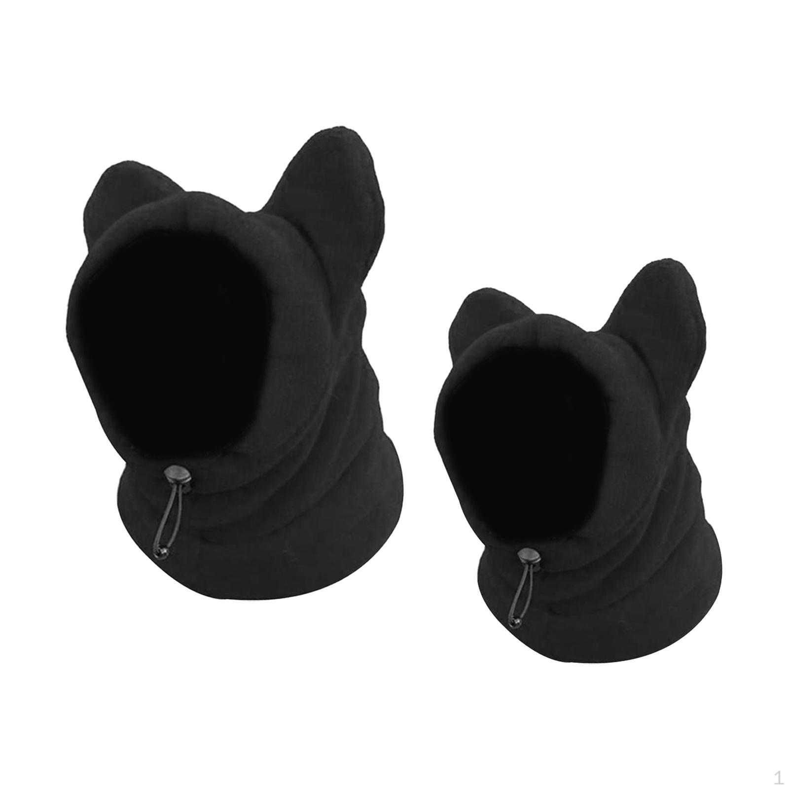 

2pcs Dog Winter Hat And Scarf Set Soft Ears Hoodie S M