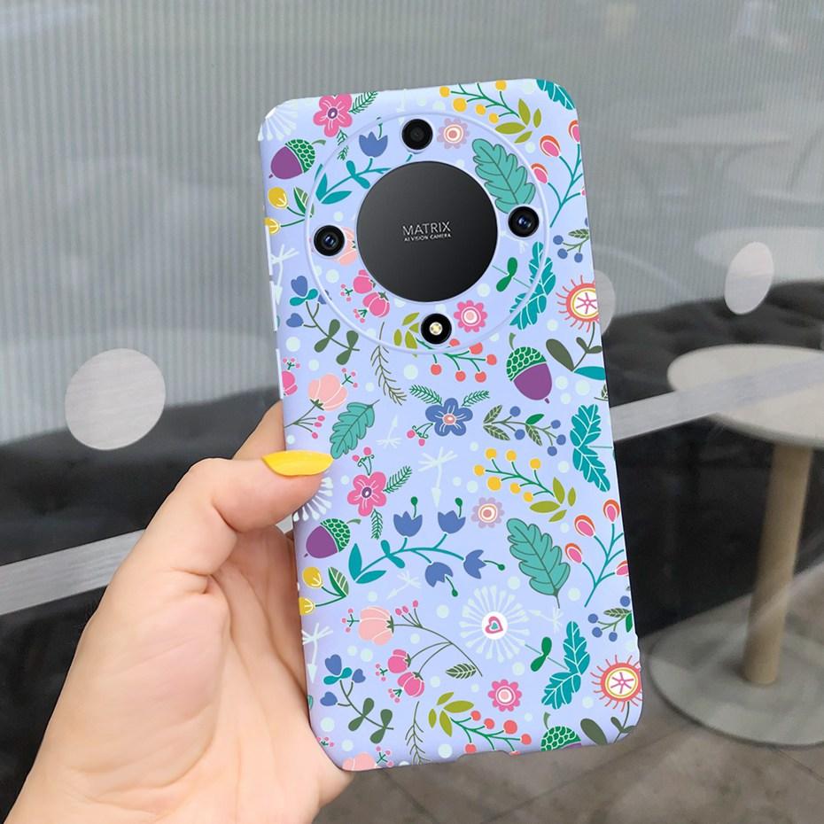 For Honor X9a Fashion Feather Cloud Pattern Phone Case For Honor X9a 5G X 9a ROM-NX1 Candy Color Soft Silicone TPU Back Cover