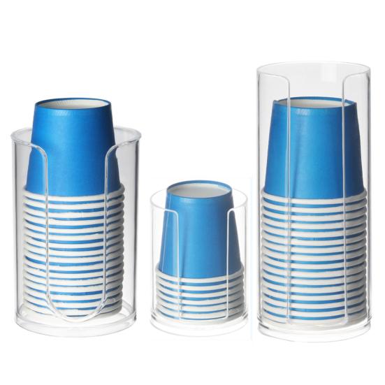 Stojan na papírové kelímky Opakovaně použitelný velkokapacitní průhledný jednorázový zásobník na papírové kelímky Potřeby pro domácnost