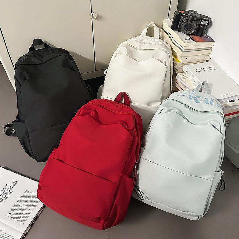 2025 Neuer Stil Minimalistischer Rucksack: Schulranzen mit großer Kapazität für Mädchen der Unter- und Oberstufe - Einfarbig, perfekt für kurze Ausflüge