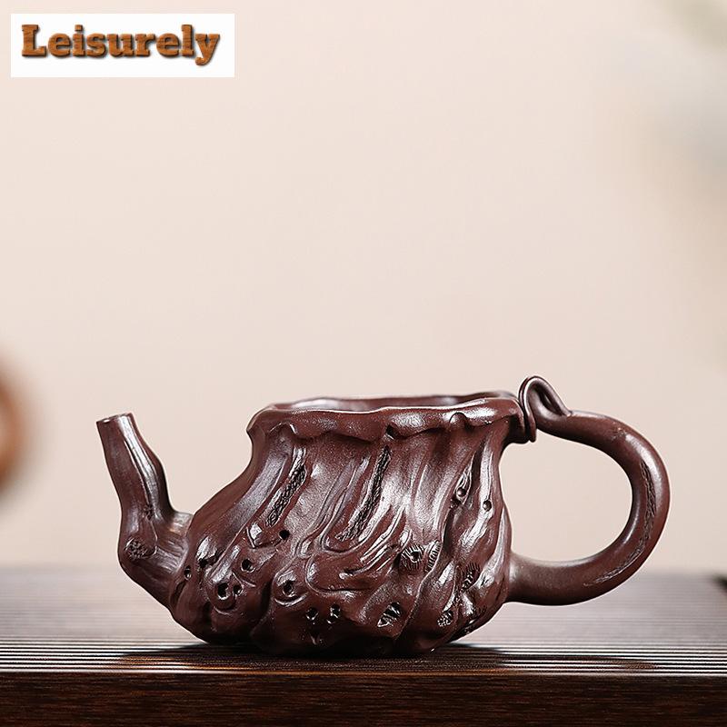 230ml Yixing Purple Clay Tea Pitcher Master Handmade Old Purple Clay Justice Cup Divide Tea Infuser Chinese Zisha Teaset Teaware