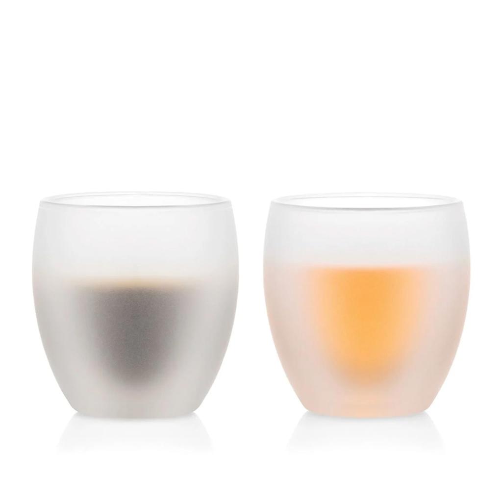 BODUM Glass Cup Tumbler PAVINA Double Wall Glass 250ml Set of 2 Insulates against heat and cold Double wall glass Microwave safe Oven safe Dishwasher