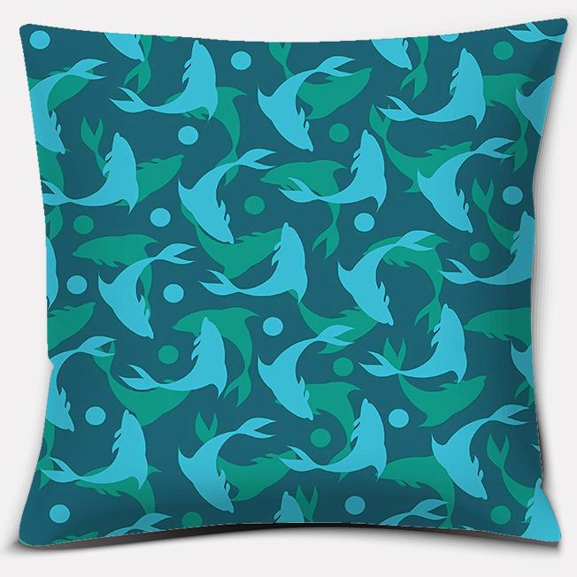 Blue and Green Fresh Decoration Series Pillow Gift Home Office Decoration Pillow Bedroom Sofa Car Cushion Cover