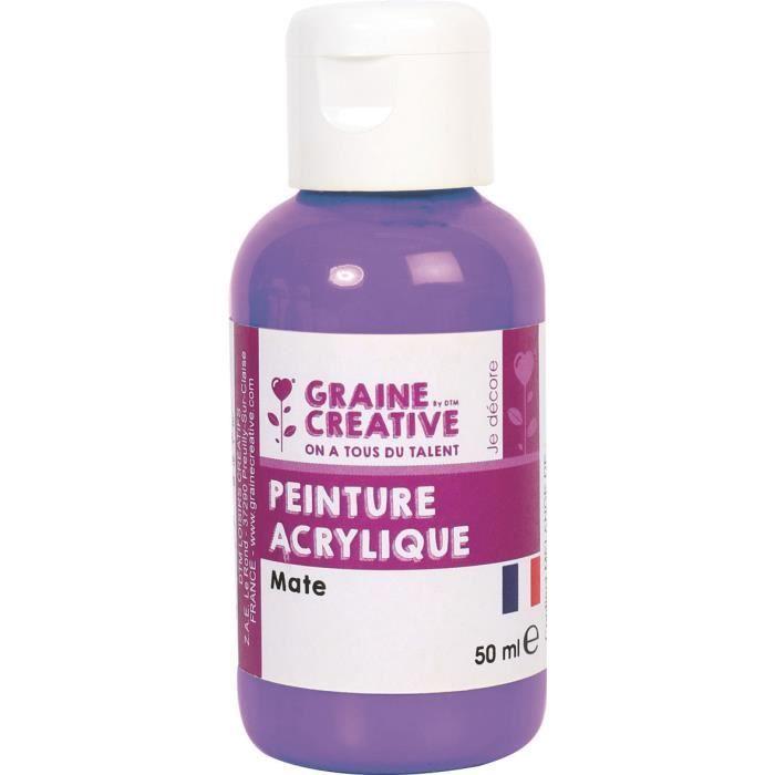 Peinture Acrylique - 50ml - Violet - Brillant - Mixte