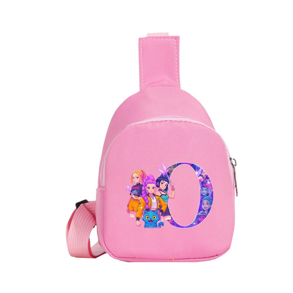 Anime Tegneserie 26 Engelsk Bogstav K-Pop Dæmonjægere Kawaii Brysttaske til Dreng Pige Skuldertaske Studerende Bærbar Crossbody Pung Barn Julegave