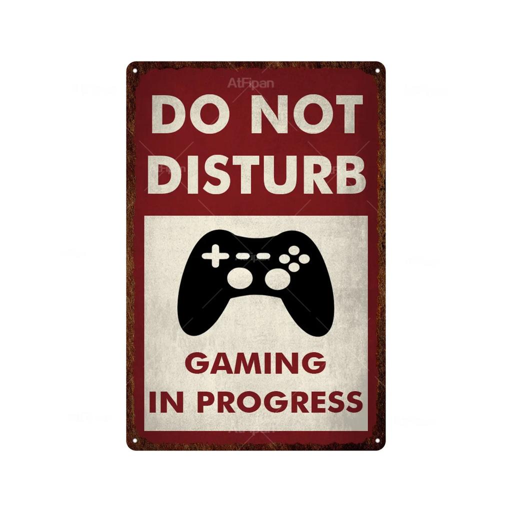 Vintage Warning Tin Sign  DO NOT DISTURB Metal Decorative Plaque Iron Painting Wall Decor for Man Cave Room Cafe Park