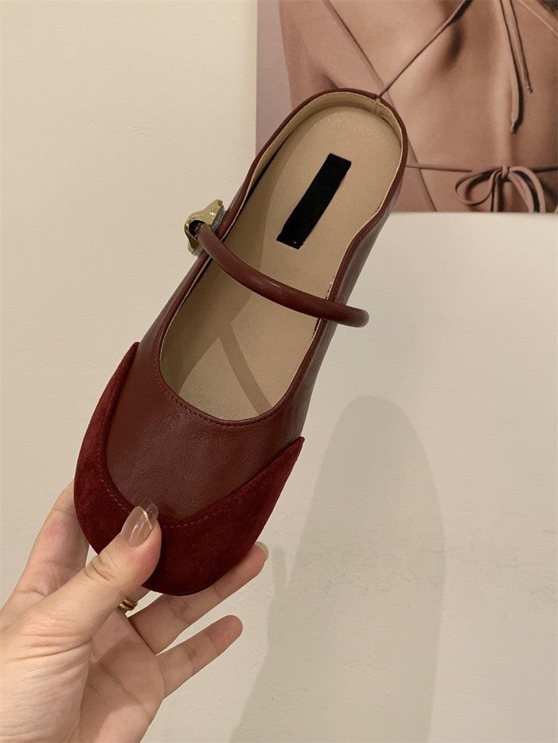 

Baotou half slippers women s 2025 summer silver thick-soled French outer wear soft-soled inner height-increasing women s shoes with sandals 35