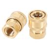 Brass High Pressure Washer Adapter Hydraulic Couplers Fittings 1/4" Quick Connect Socket To 1/4" Female NPT Garden Irrigation