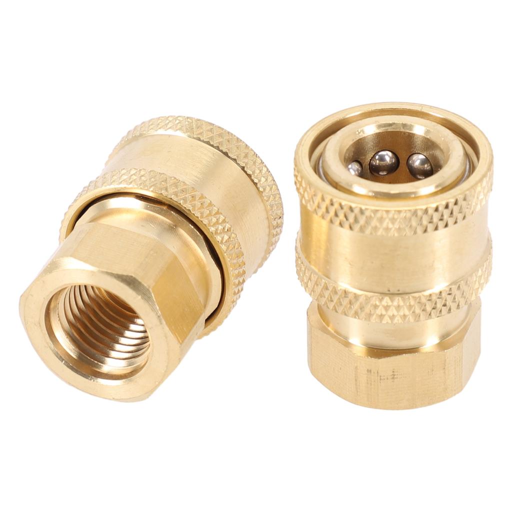 Brass High Pressure Washer Adapter Hydraulic Couplers Fittings 1/4" Quick Connect Socket To 1/4" Female NPT Garden Irrigation