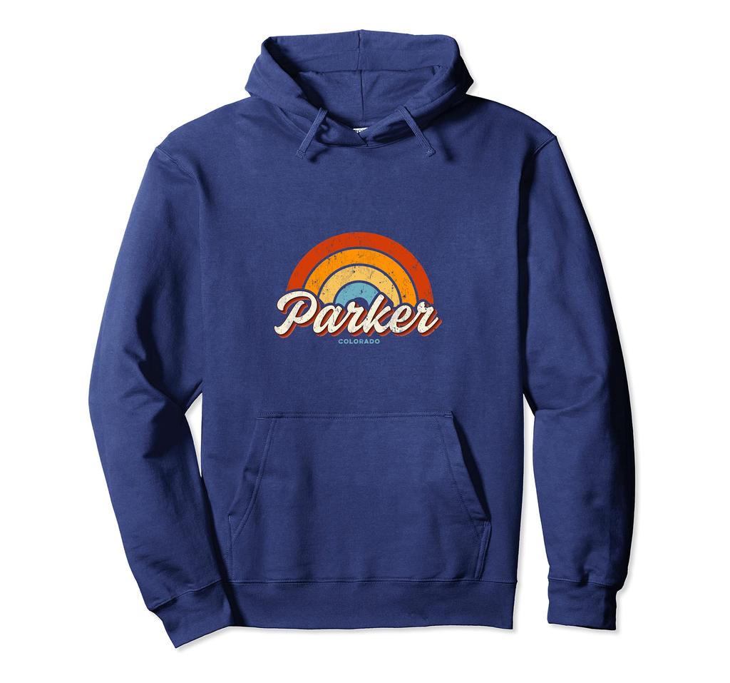 Parker Colorado Vintage Rainbow Retro 70s Hoodie