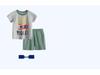 27kids Summer Boys' Two-Piece Set: Short-Sleeve T-Shirt & Mid-Length Shorts