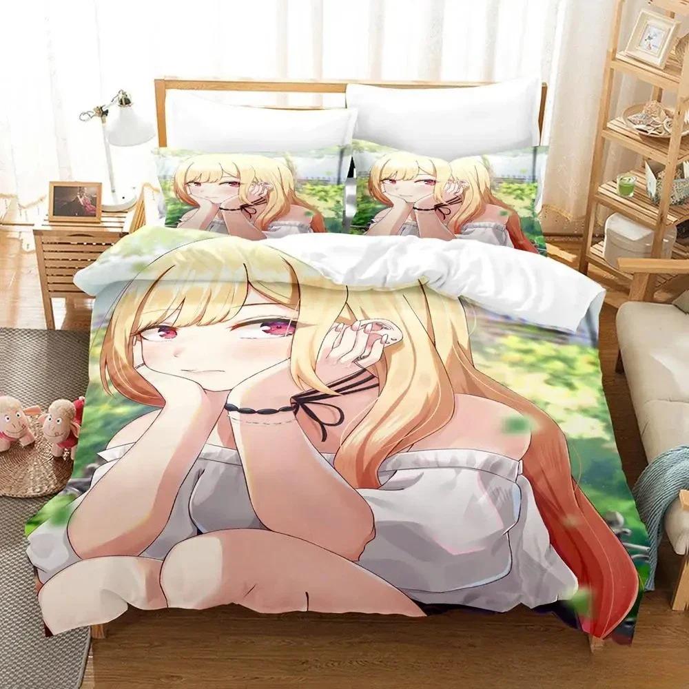 New Marin Kitagawa Bedding Set Single Twin Full Queen King Size Bed Set Adult Kid Bedroom Duvet Cover Sets 3D Print Anime Bed