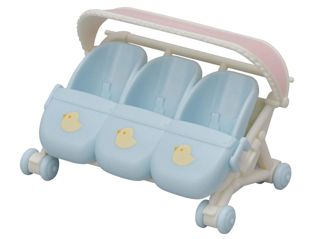 Sylvanian Families Furniture ST Mark Ages 3 and Toy Sylvanian Epoch "Triple Stroller" Ka-217 Certified, Up, Dollhouse, Families,