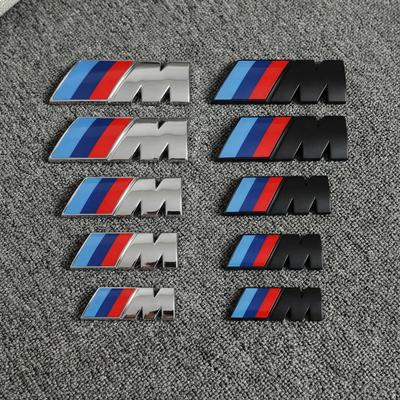 3D ABS M Logo Car Body Side Badge Body Rear Trunk Decor Sticker Car Modification Accessorie For All M Power X1 X3 X5 X7 E71