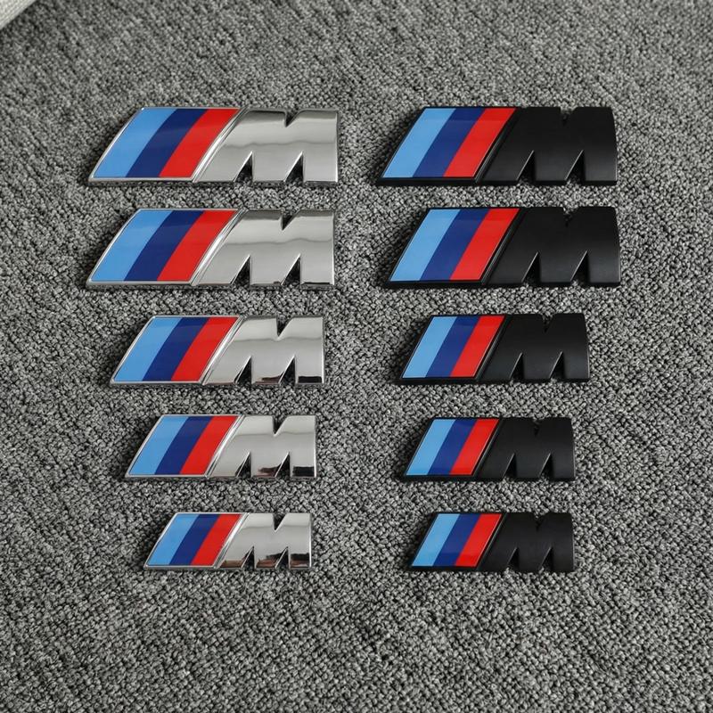 PPO M Logo Car Body Side Badge Body Rear Trunk Decor Sticker Car Modification Accessorie BMW M Power X1 X3 X5 X7 E71 MINI QB4