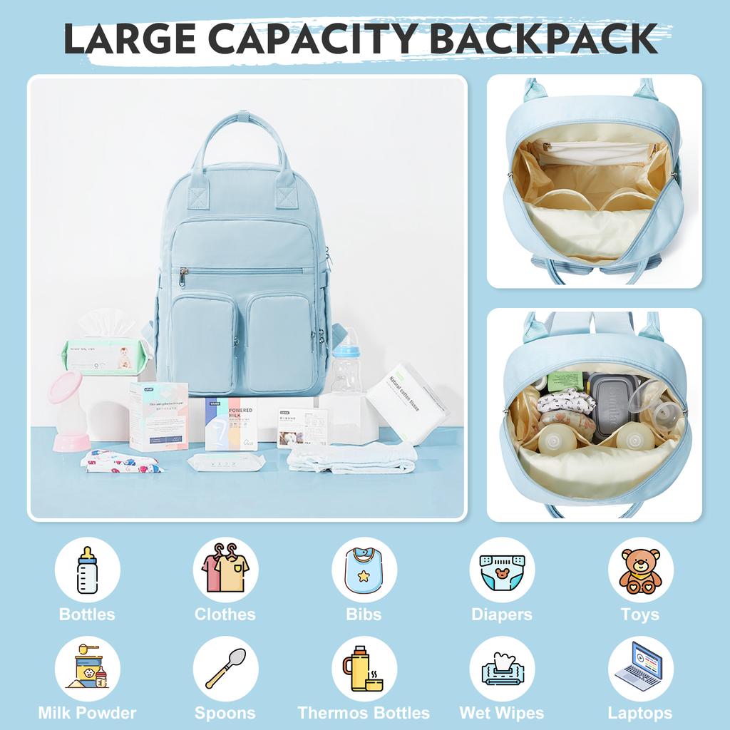 Baby Diaper Bag Backpack, Baby Bag For Boys Girls, Diaper Backpack Large Travel Diaper Bags Shower Gifts Newborn Essentials Bag