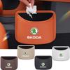 WMZW4 Multi-functional Car Organizer Box Trash Can Storage for Skoda Karoq Octavia Superb 3 Fabia 1 2 Kamiq Kodiaq Citigo Yeti Rapid