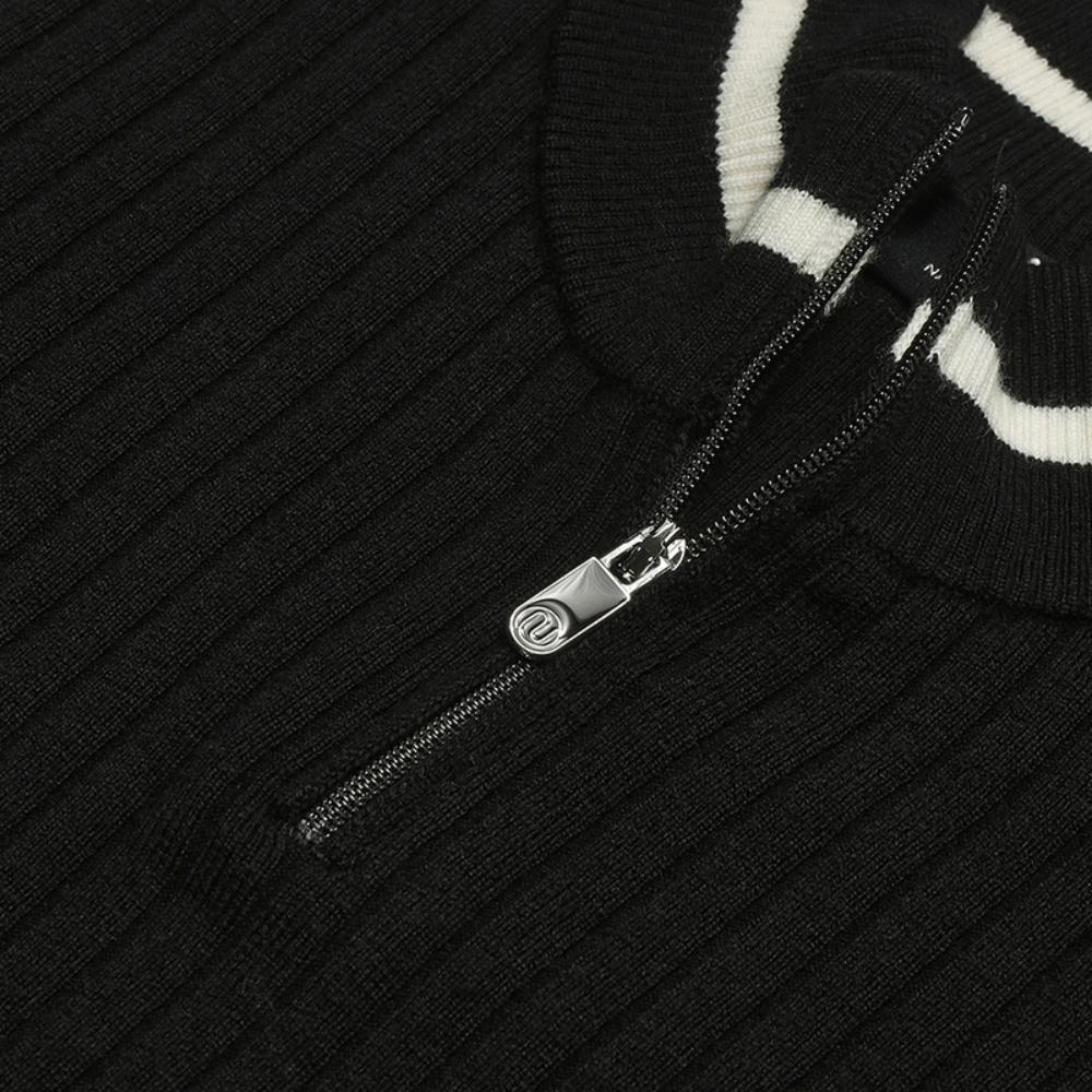 Fila Fashionable Minimalist Design Casual Warm Fitted Knit Sweater Women Sweater Black F11W542401FBK