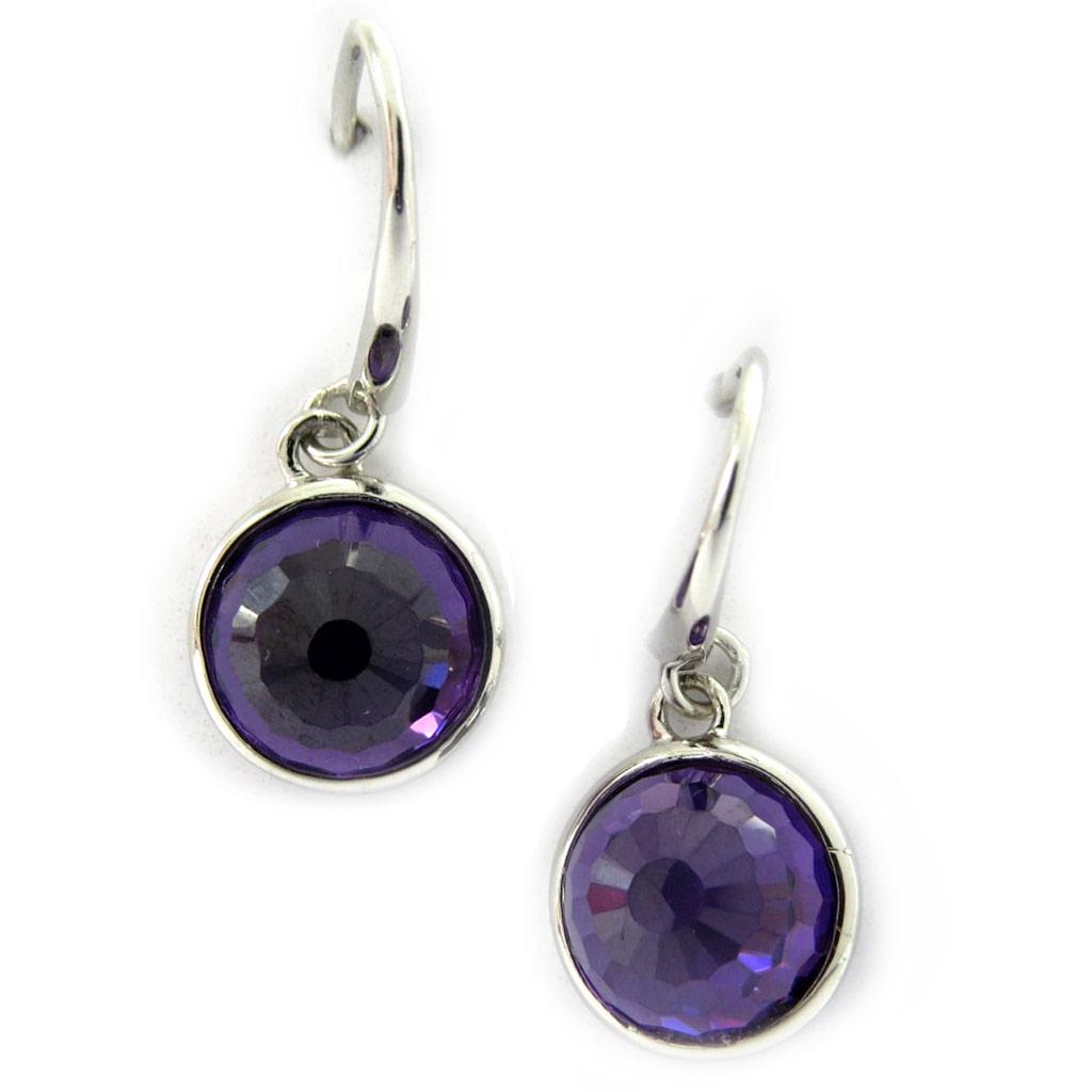 Les Trésors De Lily [G9031] - Amethyst 'Linda' Silver Earrings