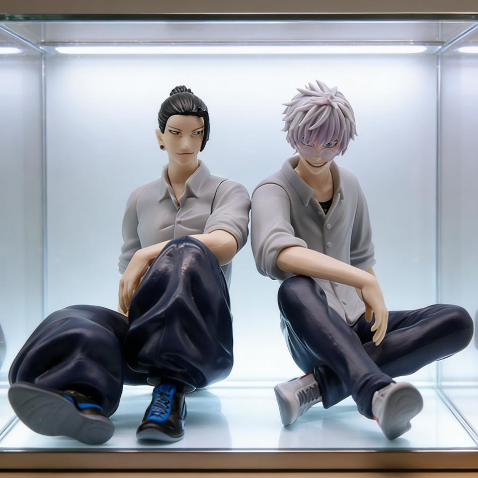 In Stock New Arrival Jujutsu Kaisen Figurines Satoru Gojo Suguru Geto Sitting Pose PVC Collectible Models Perfect Gifts for Boys