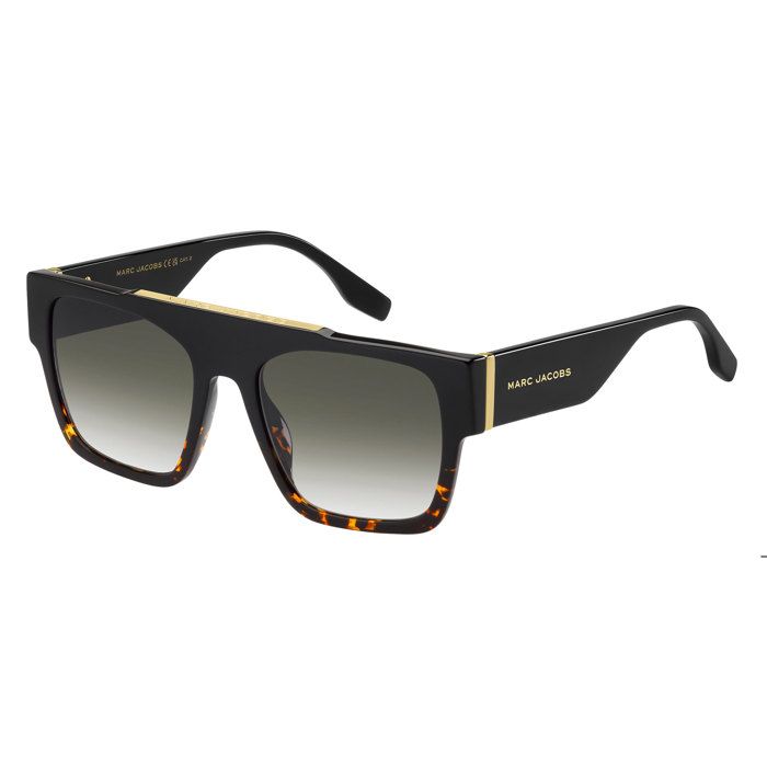 Lunettes de Soleil Marc Jacobs MARC 757/S 54/19/145 BLACK HAVANA/ GREEN SHADED acétate homme MARC 757/S