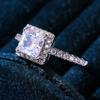 New Perfect Princess Cut Cubic Zirconia Women Engagement Wedding Rings Fashion Contracted Style High Quality