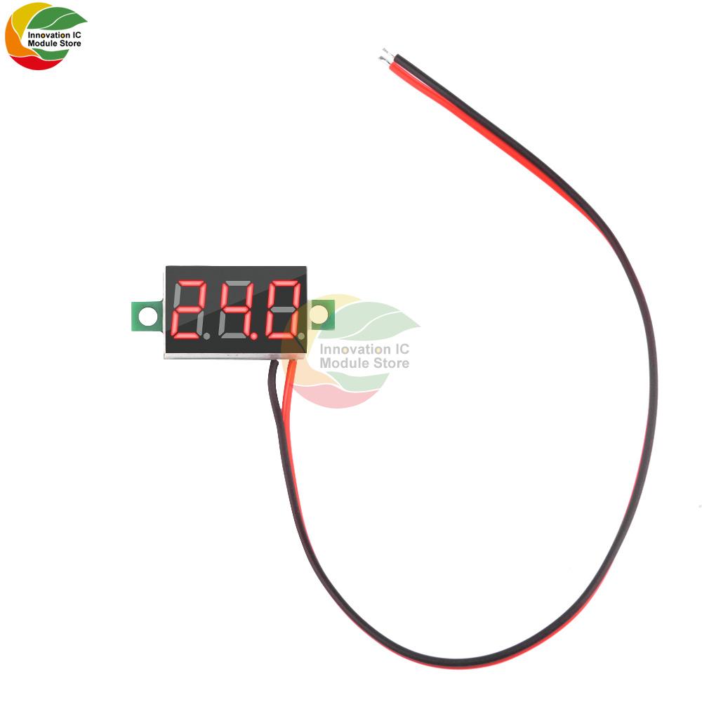 

DC 12V 0.36 Inch 2 Wire Red Blue White Green Mini Digital LED Display Voltmeter Panel Voltage Meter 3-Digit Adjustment Voltmeter червоний