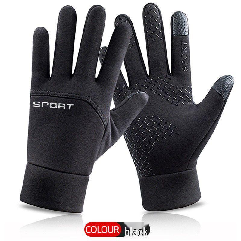 Men's Full-Finger Non-Slip Touchscreen Waterproof Cycling Gloves for Autumn and Winter