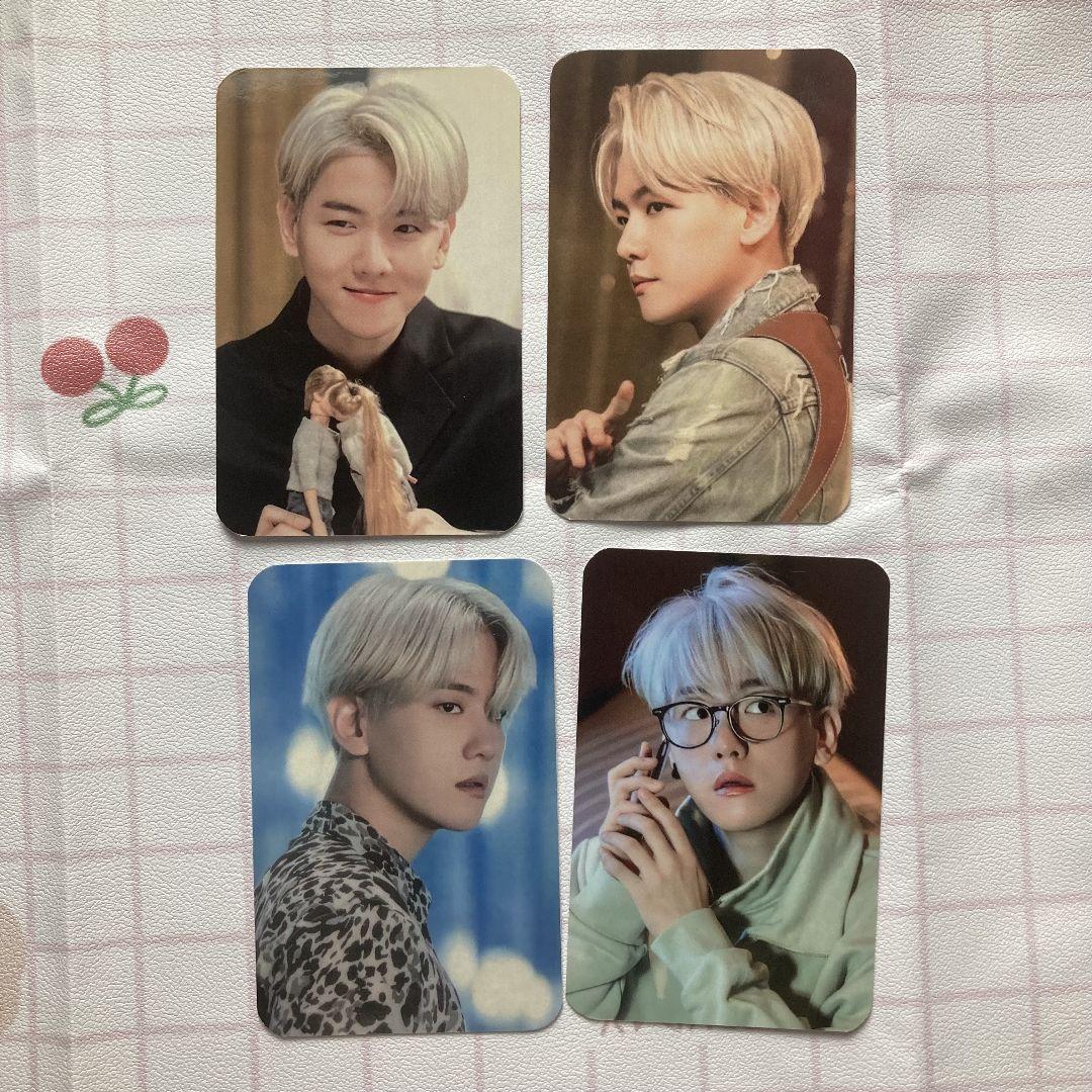 

[USED] EXO BAEKHYUN Baekhyun serial code trading cards 4 pieces