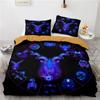 Zodiac Constellation Logo Pattern 3d Bedding Set Bed Linen Bedclothes Single Double Twin Full Queen King Size for Bedroom Decor