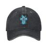 Pray Holy Bible Cross Jesus Denim Fabric Cap Casual Baseball Caps Adjustable Hat Summer Unisex Baseball Hats