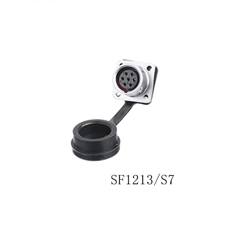 WEIPU SF12 Waterproof M12 2 3 4 5 6 7 9 Pin Wire Cable Aviation Connector Docking Back Nut Male Plug Female Socket Panel Mount