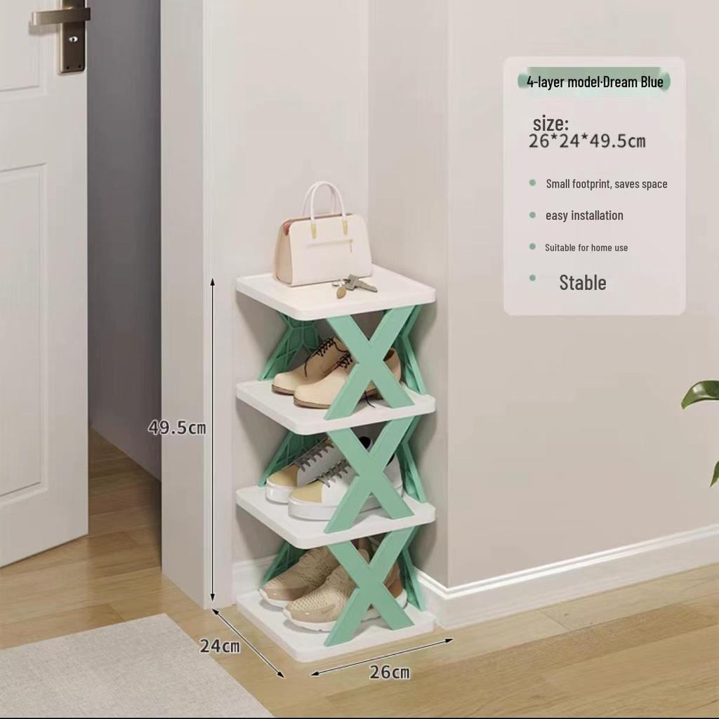 Space-Saving Dustproof Folding Shoe Rack for Narrow Entryways, Offices, or Dorms