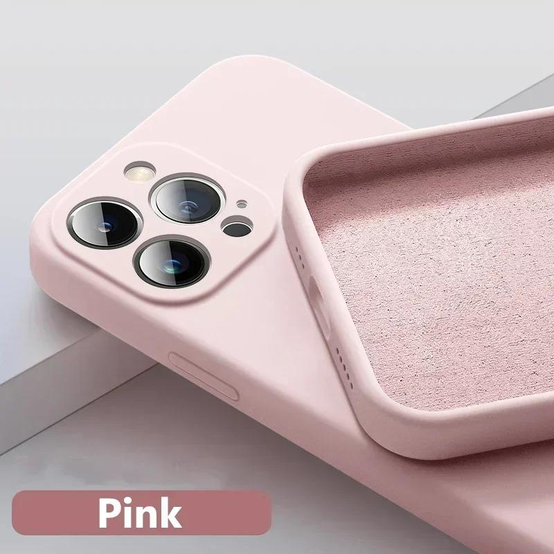 Original Liquid Silicone Phone Case For iPhone 17 16 15 11 12 13 14 Pro Max Plus Shockproof Protection Back Cover funda