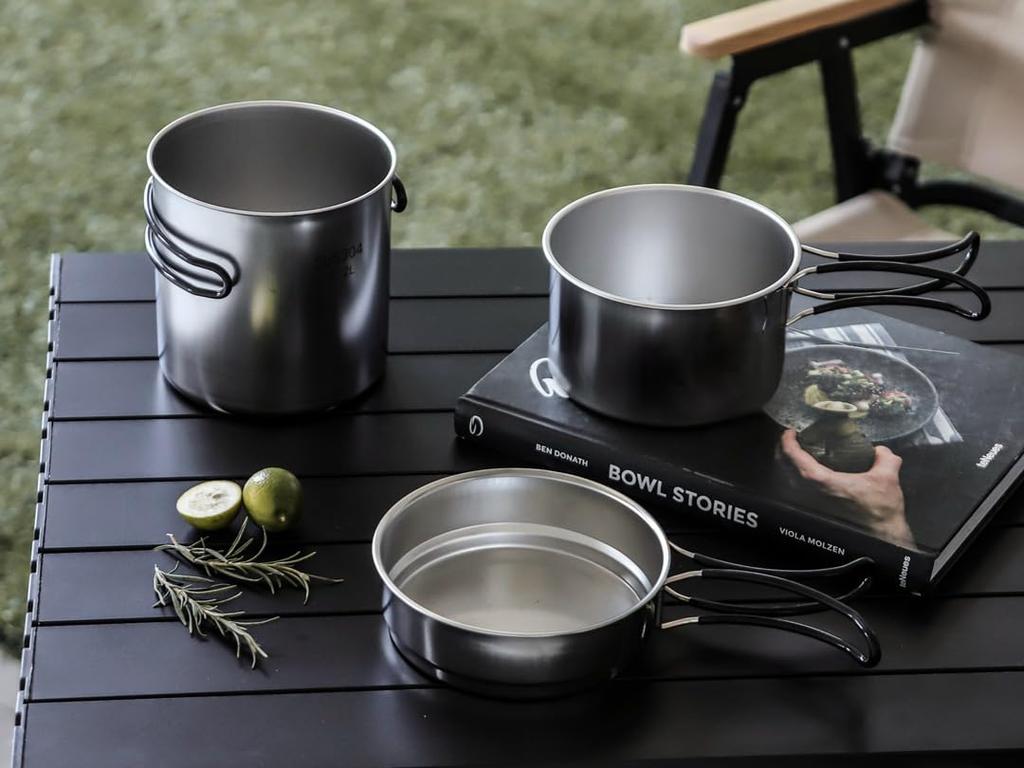 Kempingové vaření Přenosný hrnec Hrnec Sada šálků Venkovní kempování Rybaření Skládací nádobí 5 Cestovní sada nádobí Sada, Kusy,
