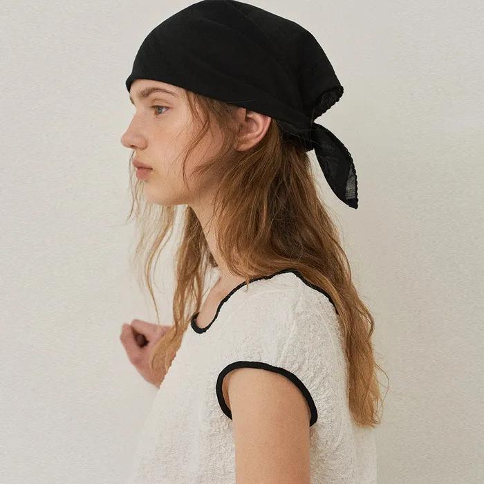 L.B.M Pin Coat Scarf - Black