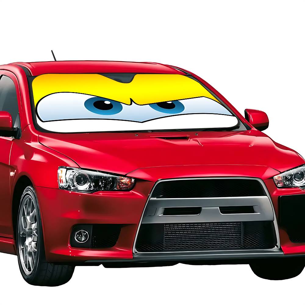 Anime L-lightning M-mcqueen Eyes Car SunShade Windscreen Front Window Visor 70x130cm Sun Visor Solar Protect Plaid Gift Novelty