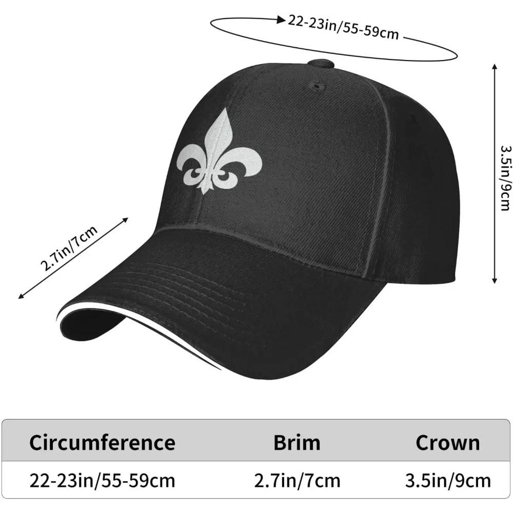 Unisex Fleur De Lis Baseball Cap Dad Hat Sport Cap Classic Sandwich Caps