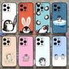 Penguin Kawaii Cute Cartoon Phone Case For Apple iPhone 15,14,13,12,11,Pro,X,XS,Max,XR,Plus,Mini Soft Black Cover