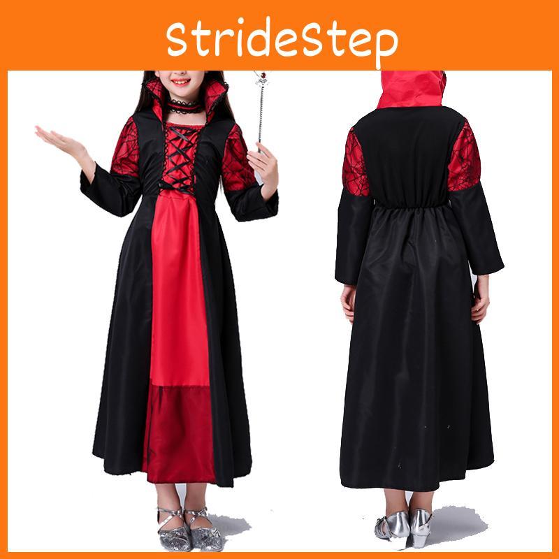 Magical Long Sleeve Queen Costume For Kids Halloween Sorceress Cosplay