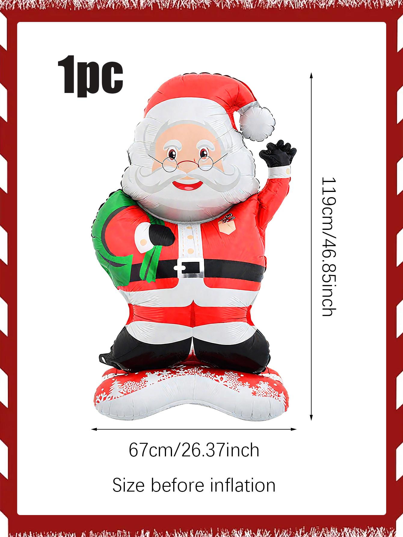 

3D Standing Santa Claus Foil Balloon - Self-Standing Christmas Decoration for Xmas/New Year Parties, Family Holiday Home Decor 119cm 67cm