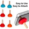 EVKILKJS 6PCS Toilet Plunger Shape Phone Holder Mini Colorful Plunger Holder Sucker Stand for Supporting Cellphone, Moblie Phone