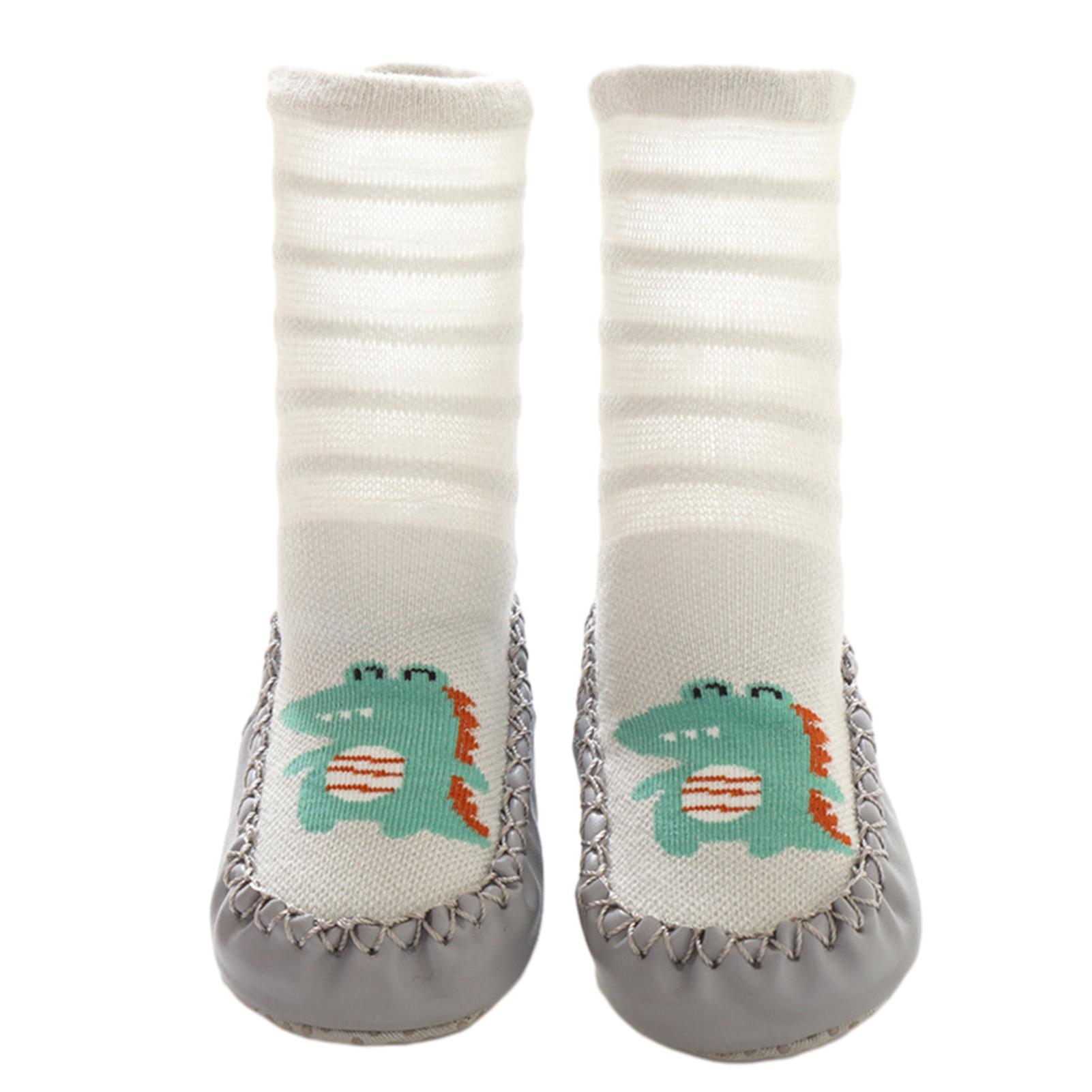 

2025 Новорожденные детские носки с резиновым принтом для девочек, детские носки-тапочки с мягкой нескользящей подошвой, повседневная обувь для обучения ходьбе 13cm