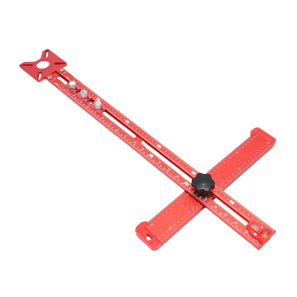 Drilling Positioning Scribing Ruler 3 in 1 Adjustable T Square Measuring Marking Tool Cabinet Hardware Jig for