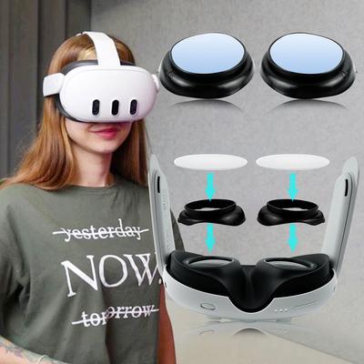 Lens Protective Cover Frame Anti-blue Lens Mirror Protective Eyewear Frame Anti-Scratch R&L Lens Frame for Meta Quest 3 Headset