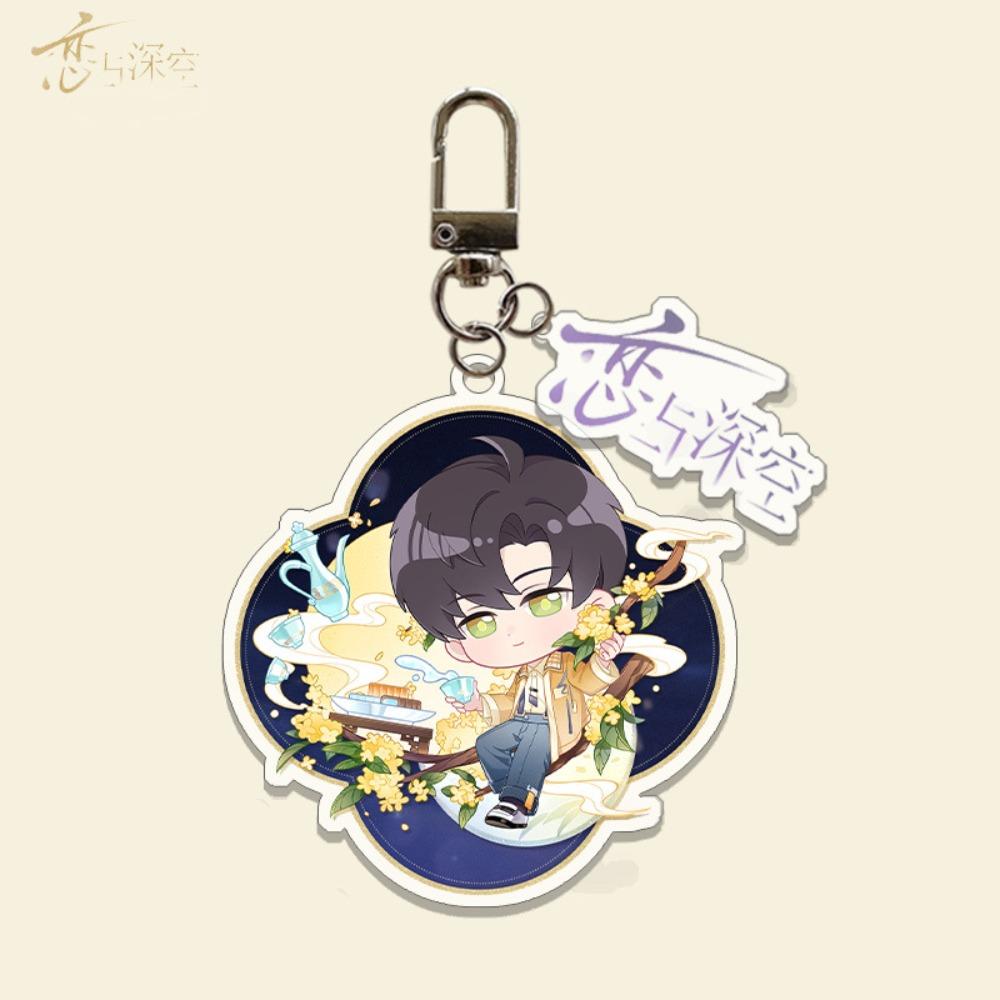 Anime Game Love and Deepspace Qinche Sylus Cosplay Keychain Bag Rafayel Xavier Zayne Pendant PVC Keyring Prop Jewelry Gift