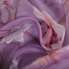 [BYSIFA] Purple 100% Mulberry Silk Scarf Wrap Fall Winter Magnolia Design Long Scarves Shawls Women Spring Summer Beach Shawl